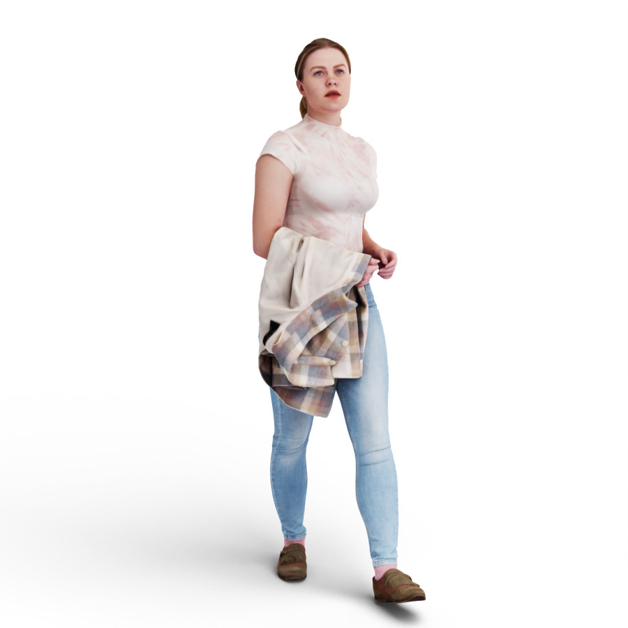 Stride In Style Young Woman Walking by Kanistra Studio
