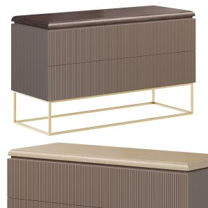 Cb2 Exclusive Crimped Gold Leaf Nightstand 3D Model for VRay, Corona |  CGMood