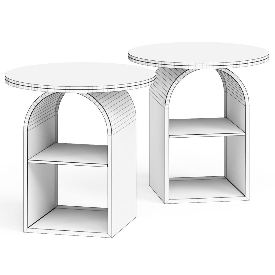 Urban Mood Furst Modern Side Coffee Table - 3D Model for Corona, VRay