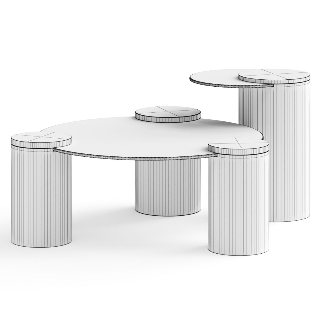 Lulu And Georgia Wilmot Round Side Coffee Table 3D Model for VRay ...
