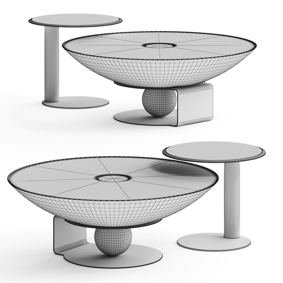Urban Mood Credo Modern Round Coffee Table 3D Model for VRay, Corona ...