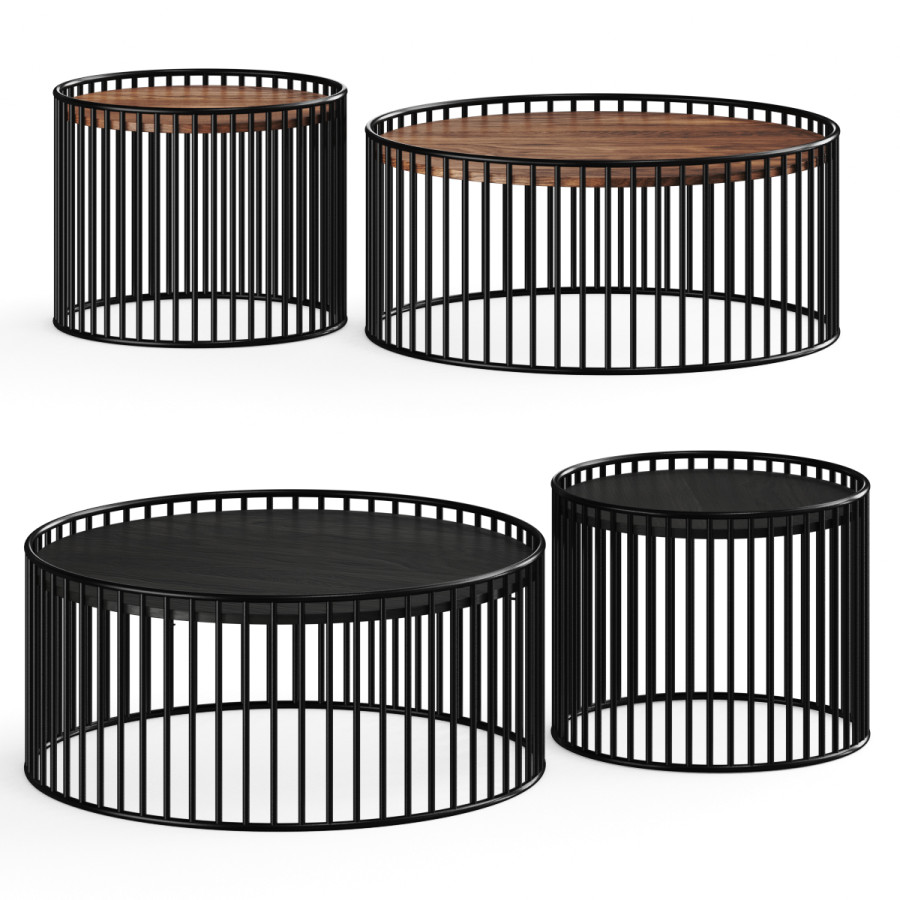 Urban Mood Everitt Rustic Round Coffee Table - 3D Model for VRay, Corona