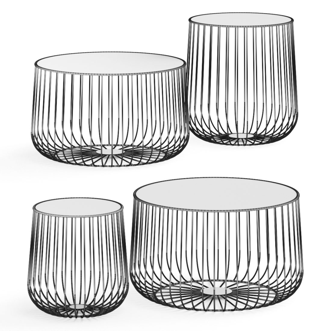 Urban Mood Folk Wireframe Coffee Side Table 3D Model for VRay, Corona ...