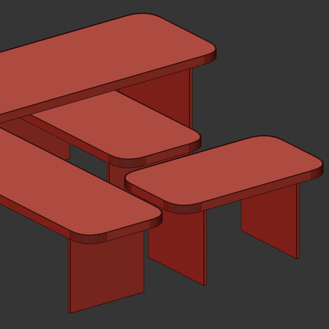 Coffee Table Clive Minotti 3D Model for VRay, Corona | CGMood