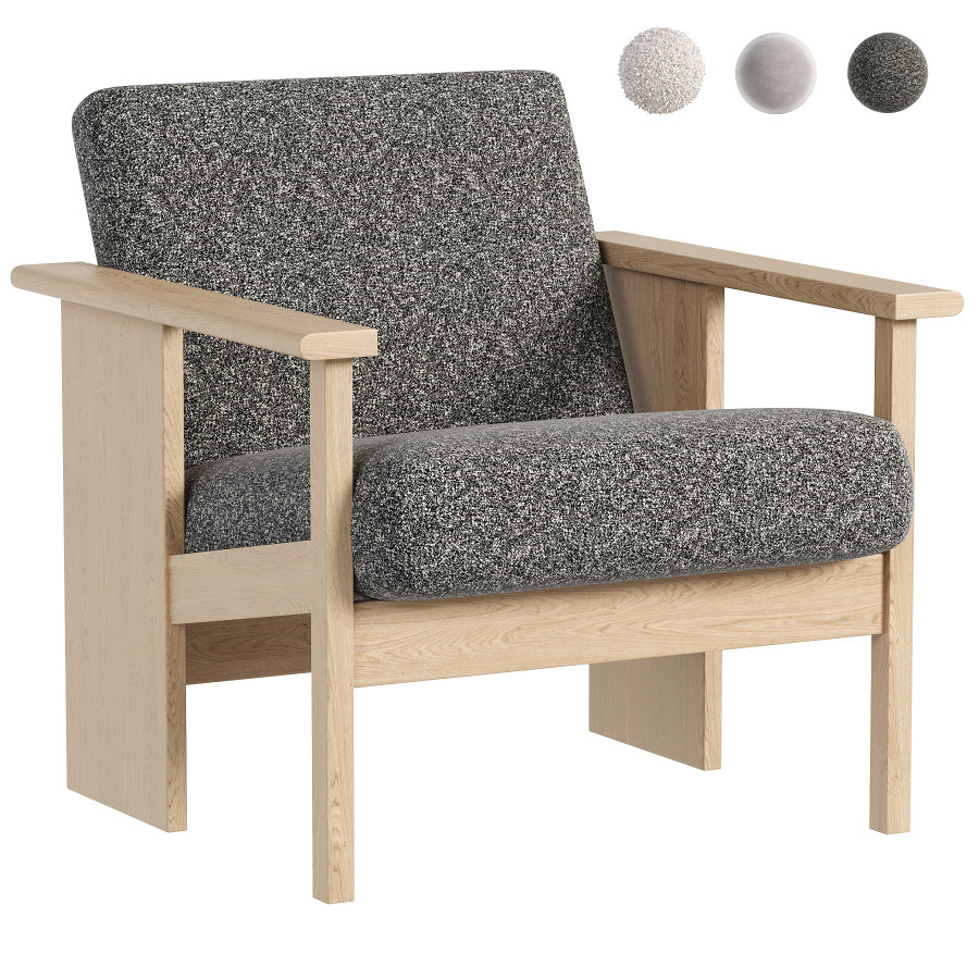 Block Lounge Chair 3D Model for Corona | CGMood