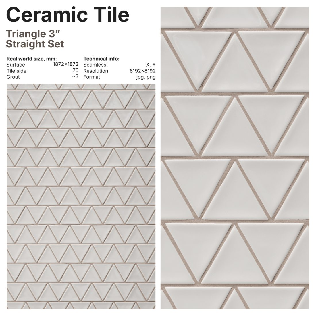 Triangle Tile Texture / PBR Material | CGMood