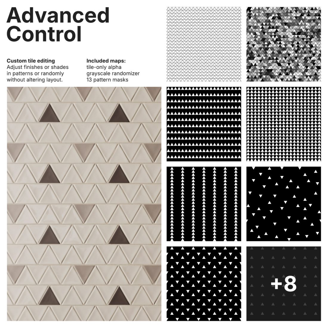 Triangle Tile Texture / PBR Material | CGMood