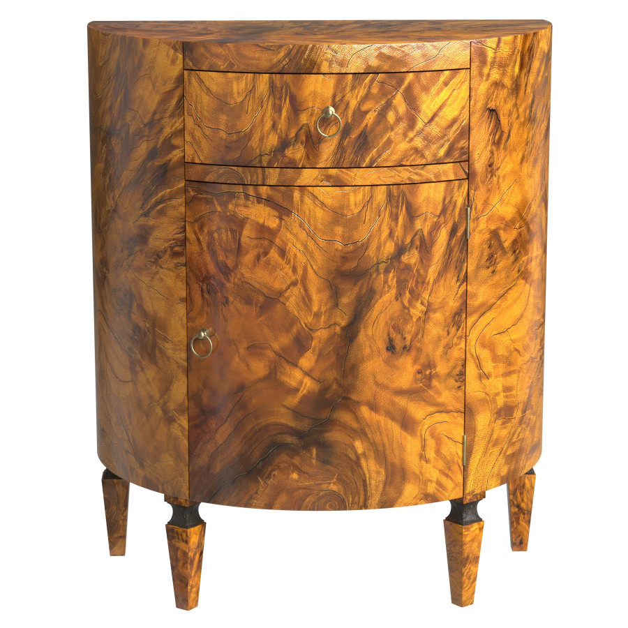Burr Walnut Demi-lune Side Cabinet 3D Model for Corona | CGMood