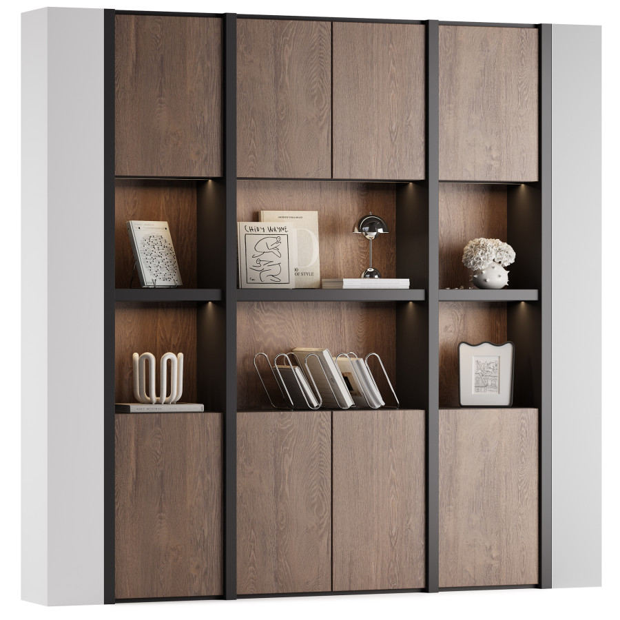 Bookcase 04 3D Model for VRay, Corona | CGMood