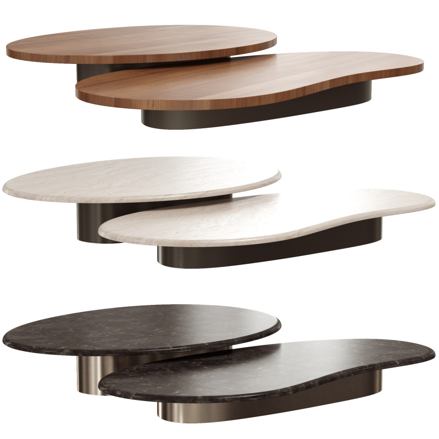 Coffee Table Bezier Minotti Set 2 3D Model for VRay, Corona | CGMood
