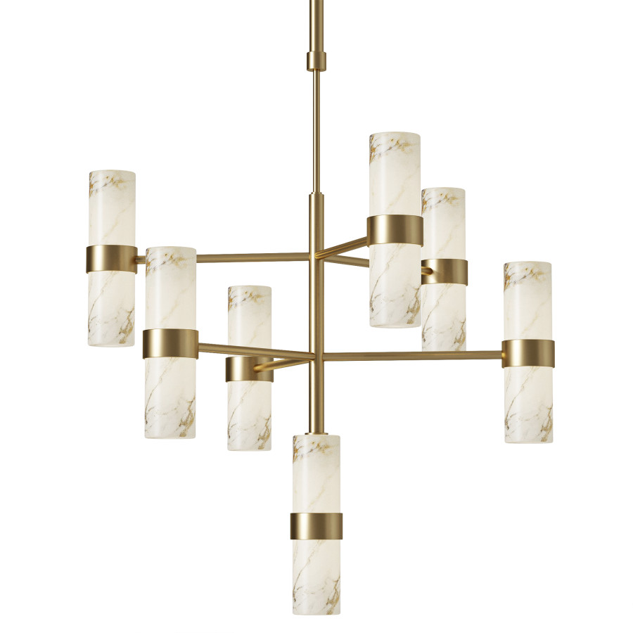 Isaac Pendant Lamp Made Of Alabaster by Sodiq Samadov