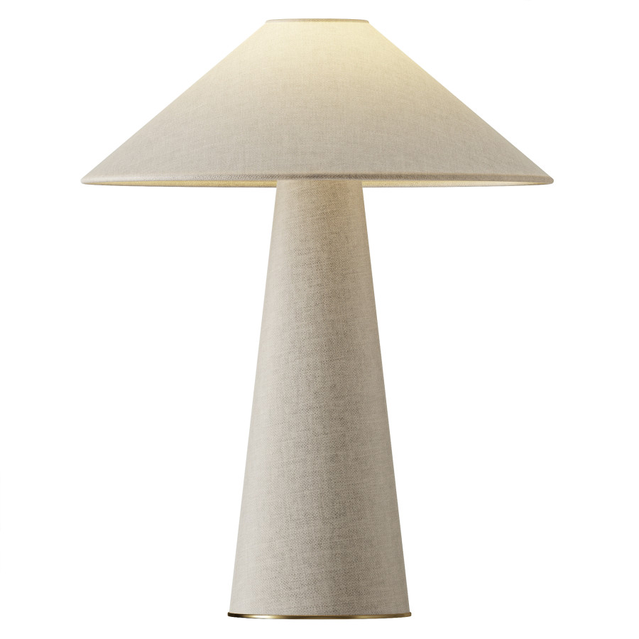 Large Ilena Table Lamp Made Of Linen by Sodiq Samadov