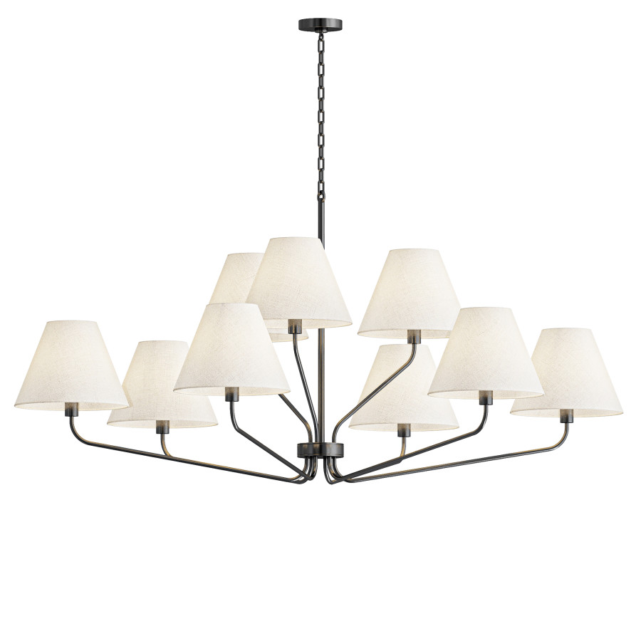 Espresso 9 Light Chandelier In Brown by Jasurbek Ahmadjonov