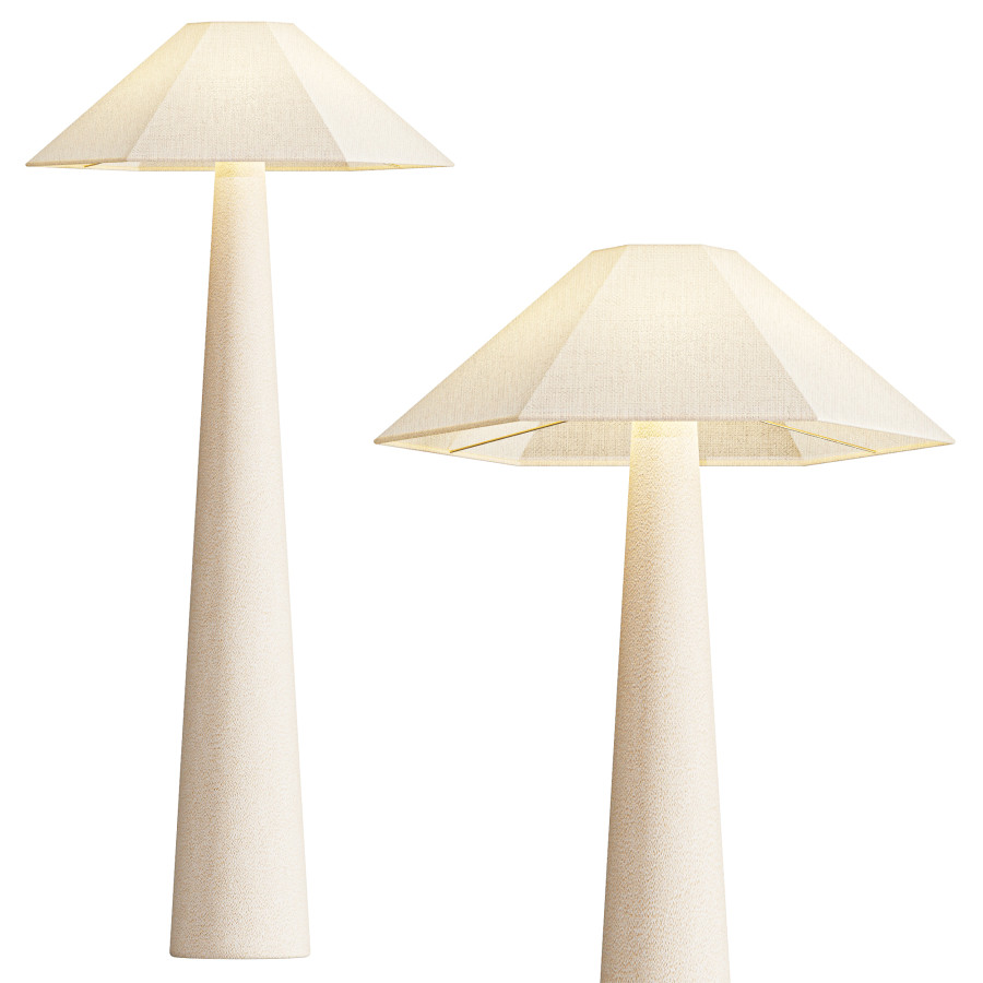 Gigi Cream Floor Lamp by Jasurbek Ahmadjonov