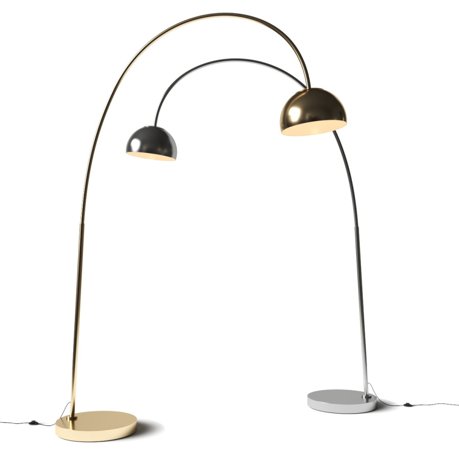 Overarching Metal Shade Floor Lamp - West Elm by L Modeling