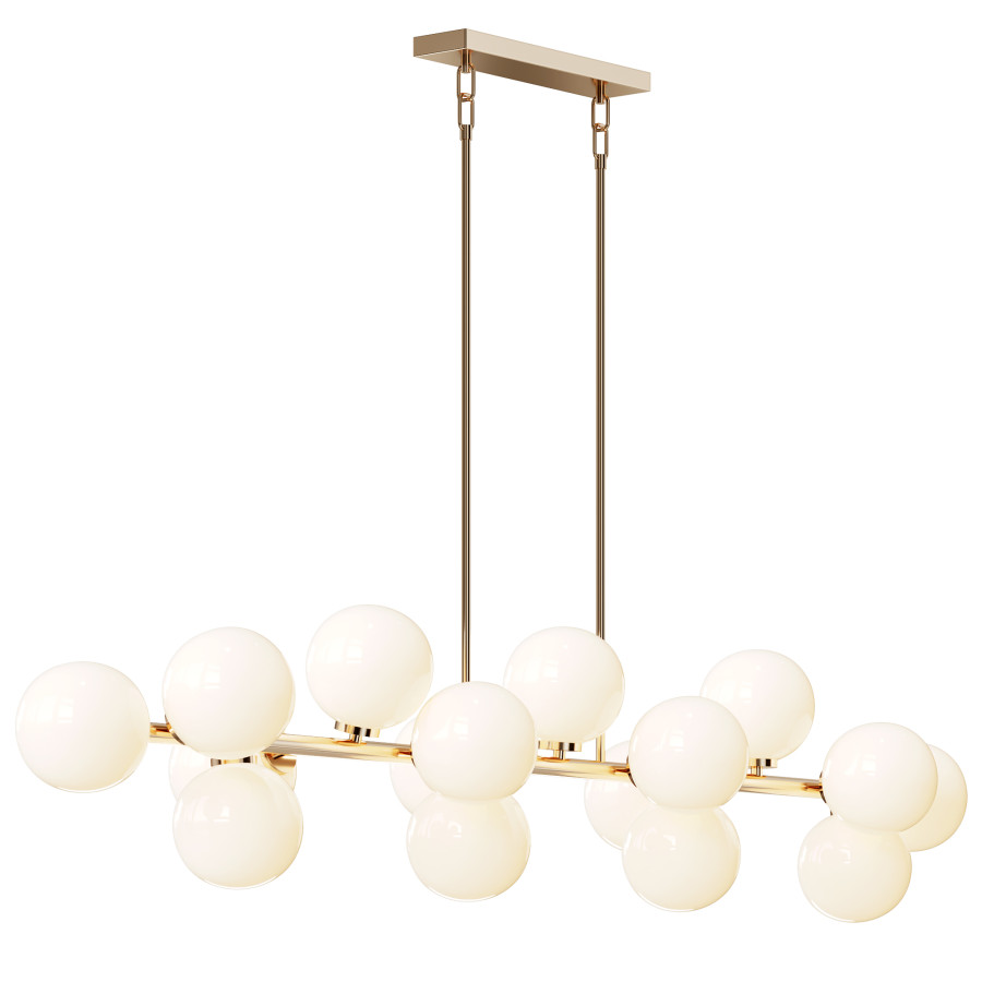 Candelabro Sputnik Lineal Negro De 16 Luces by kreoo