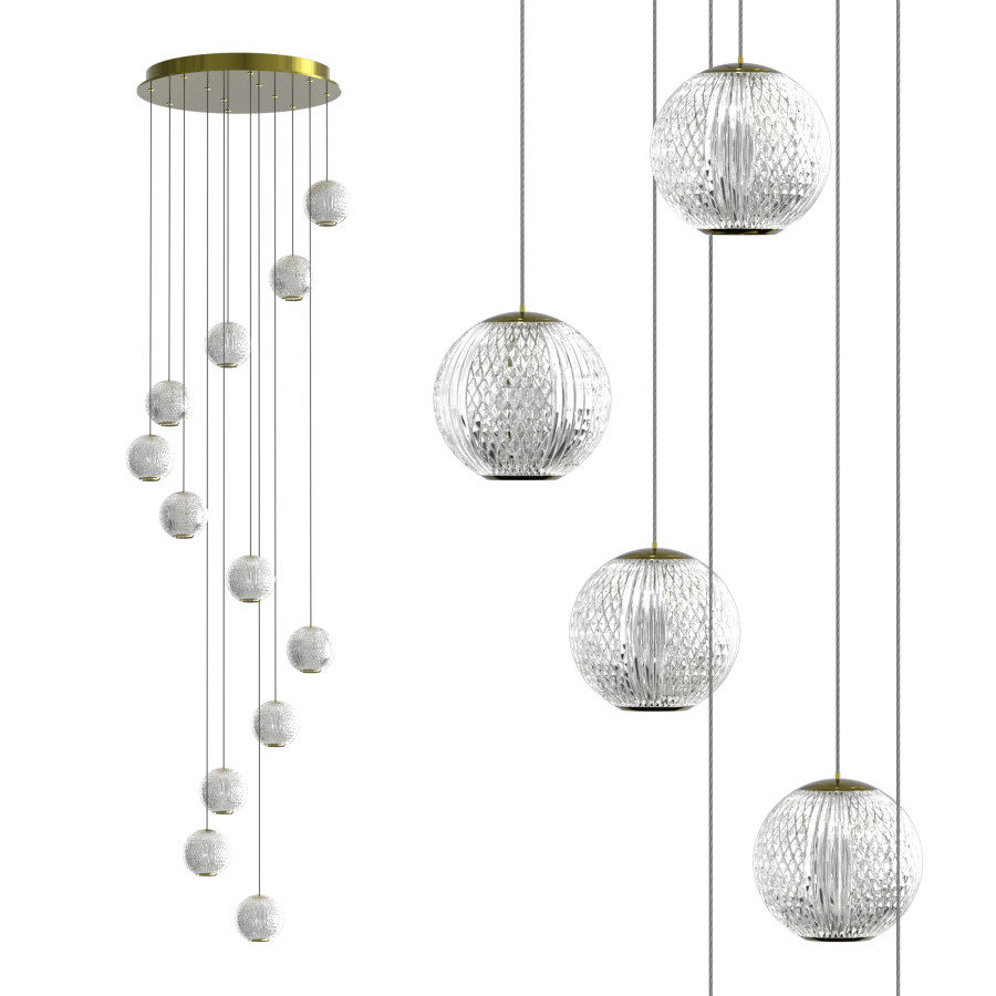 Odeon Light Crystal Pendant Lamp by Yerzhan Kozhekov