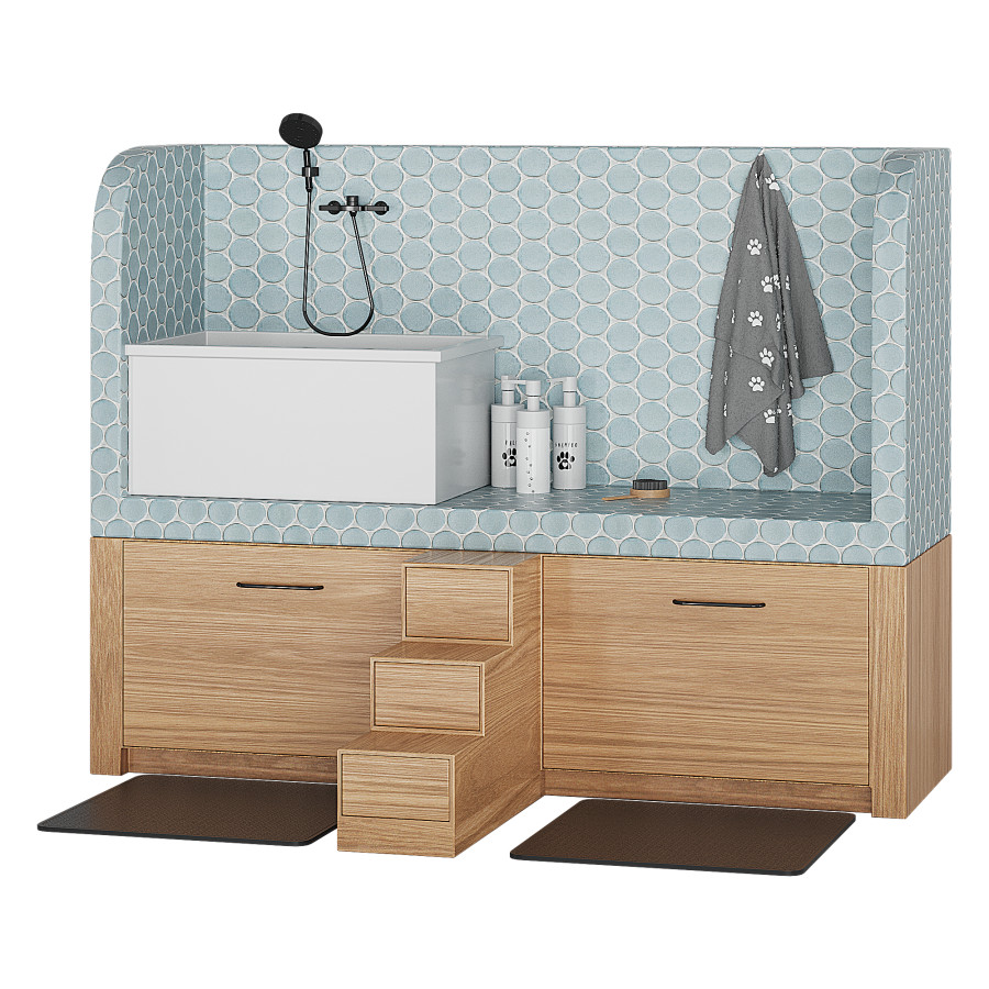 Modern Dog Wash Station With Retractable Stairs by Yuliya Kazhushka