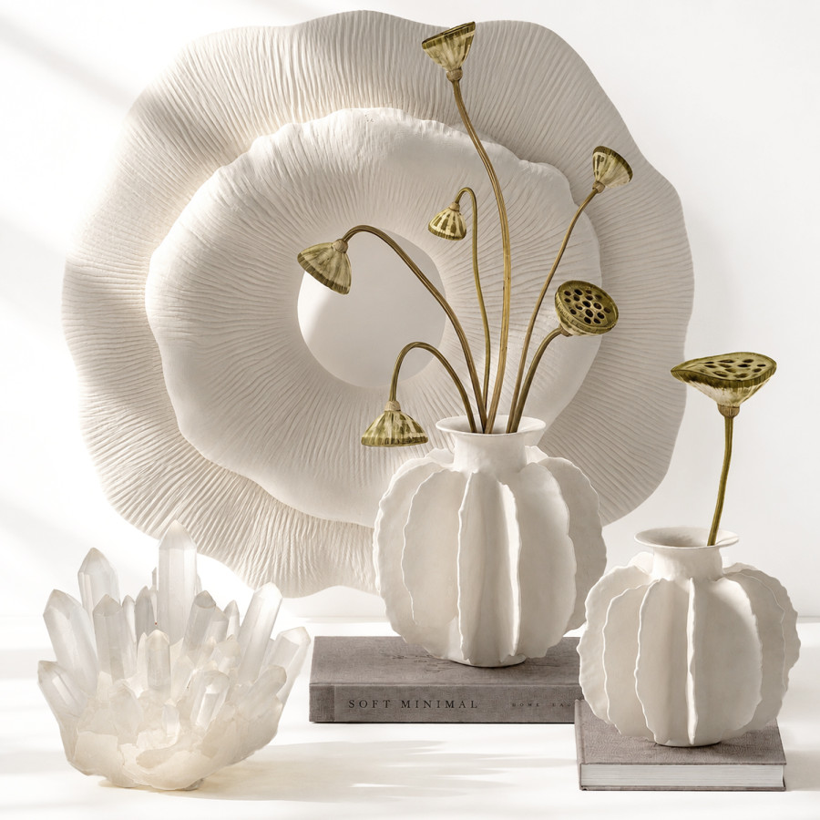 Bouquet Dried Flower Branches Lotus Crystal Decor by deckorator
