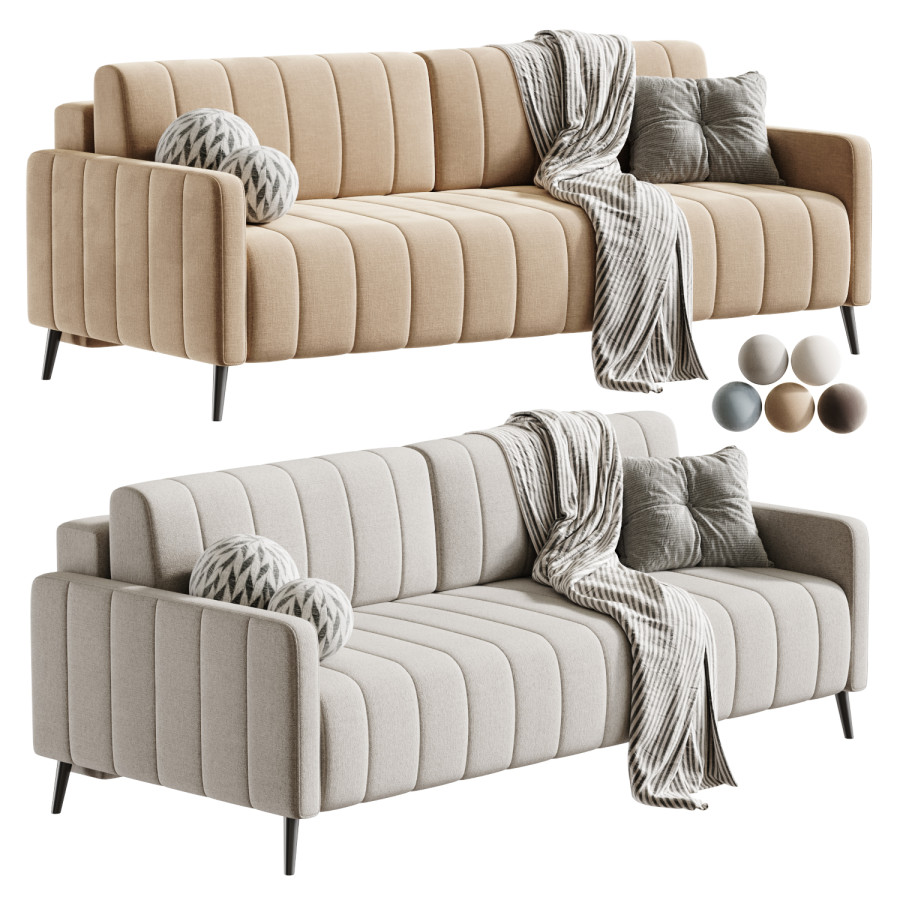 Straight Sofa Markful Velor by zvezdaboy