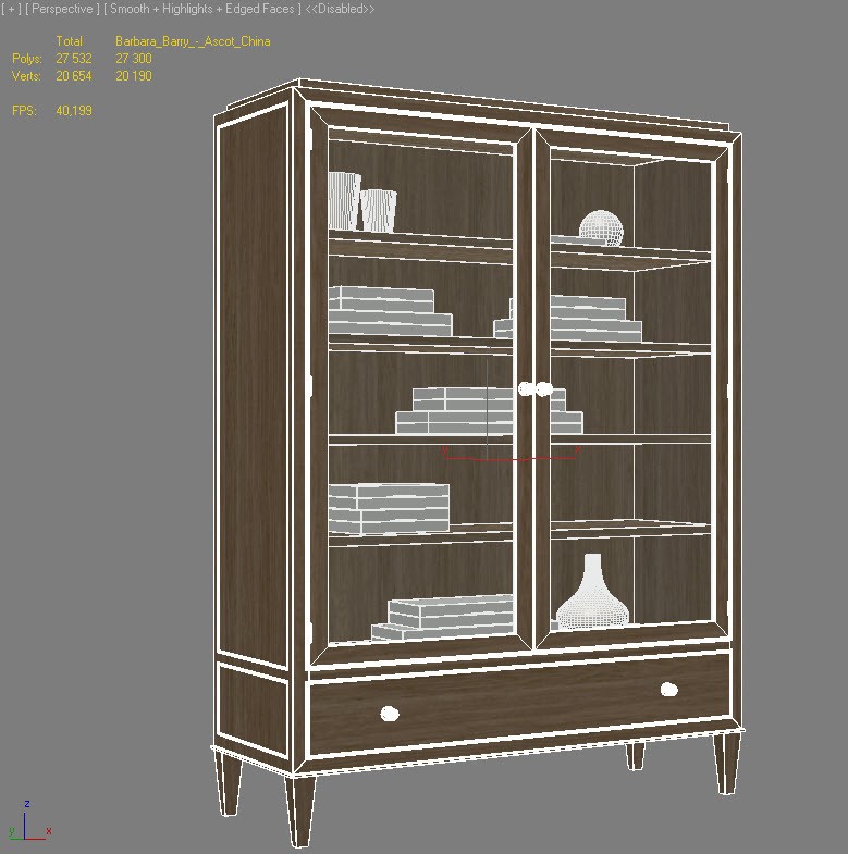 Barbara Barry Ascot China Cabinet 3d Model For Vray
