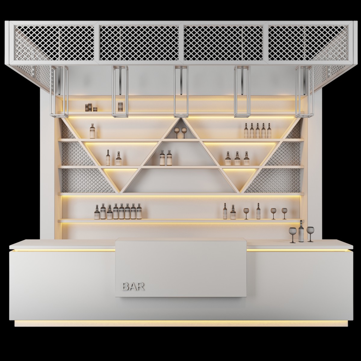 Loft Bar 3D Model for Corona | CGMood