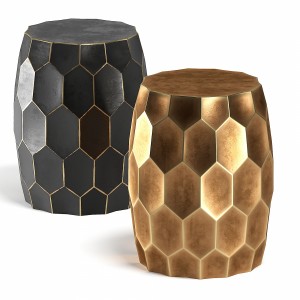 Brass And Black Side Table