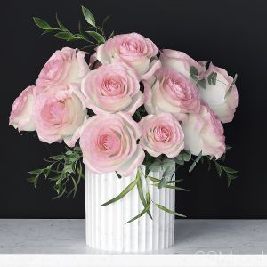 Bouquet Of Roses In A Vase 02