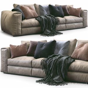 Flexform Leather Sofa Asolo