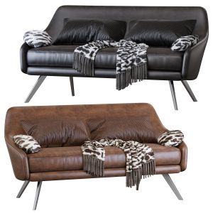 Roar & Rabbit™ Pleated Leather Sofa