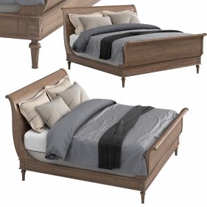 Empire Rosette Sleigh Bed With Footboard