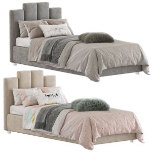 Set 177 Bed with a soft headboard 10