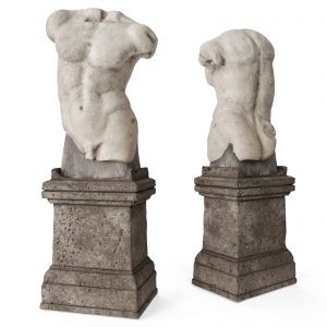 Roman Man Torso With Pedestal