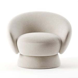 Elephant Club Circular Base Curved Lounge Chair