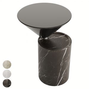 De La Espada Laurel Side Table In Marble