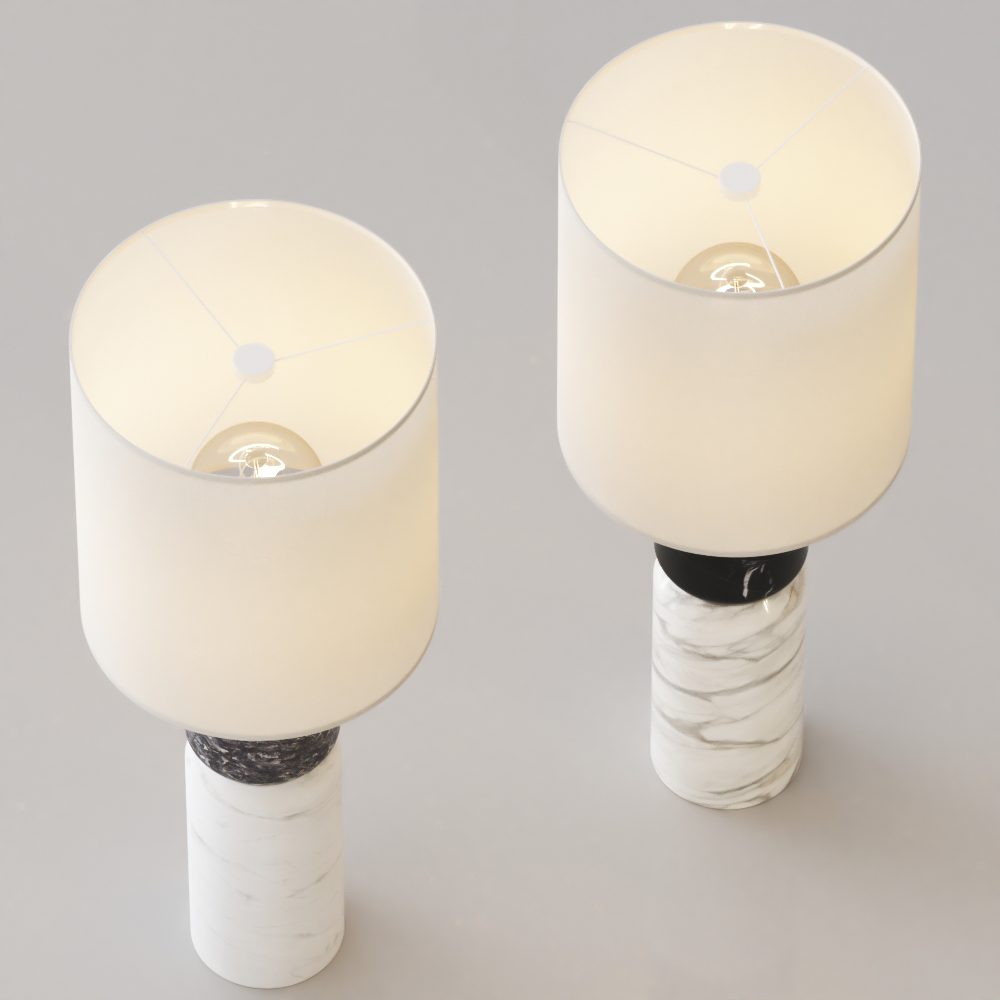 Cb2 - Stacked Table Lamp 3D Model for VRay, Corona | CGMood
