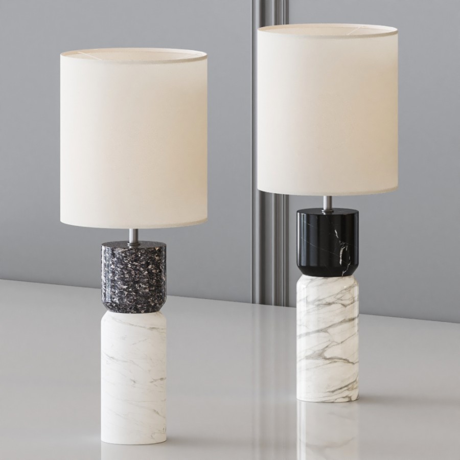Cb2 - Stacked Table Lamp 3D Model for VRay, Corona | CGMood