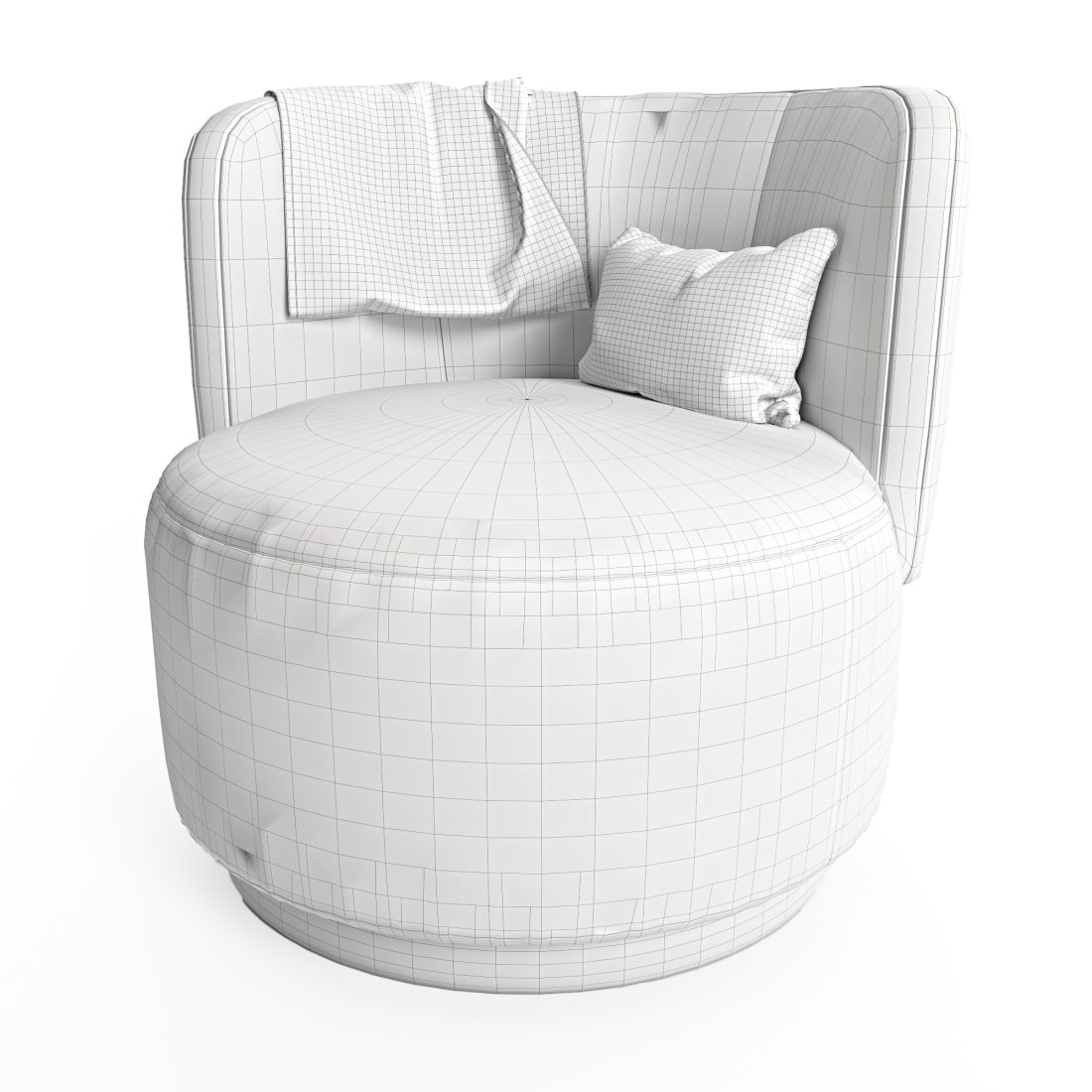 Amaia Swivel Chair - 3D Model for Corona