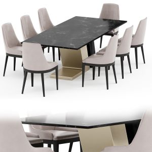 Misuraemme Cleo Leather Table Chair
