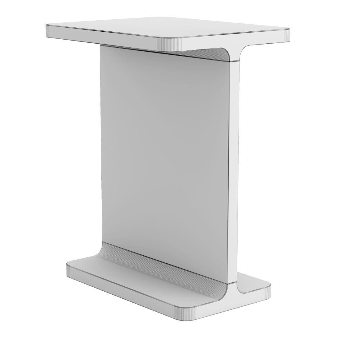 Ι Beam Marble Side Tables - 3D Model for VRay, Corona