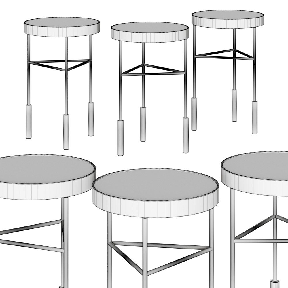 Misuraemme Sirius Coffee Tables 3D Model for VRay, Corona | CGMood