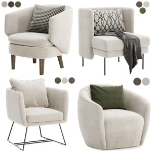 6 armchair lounge with cushions