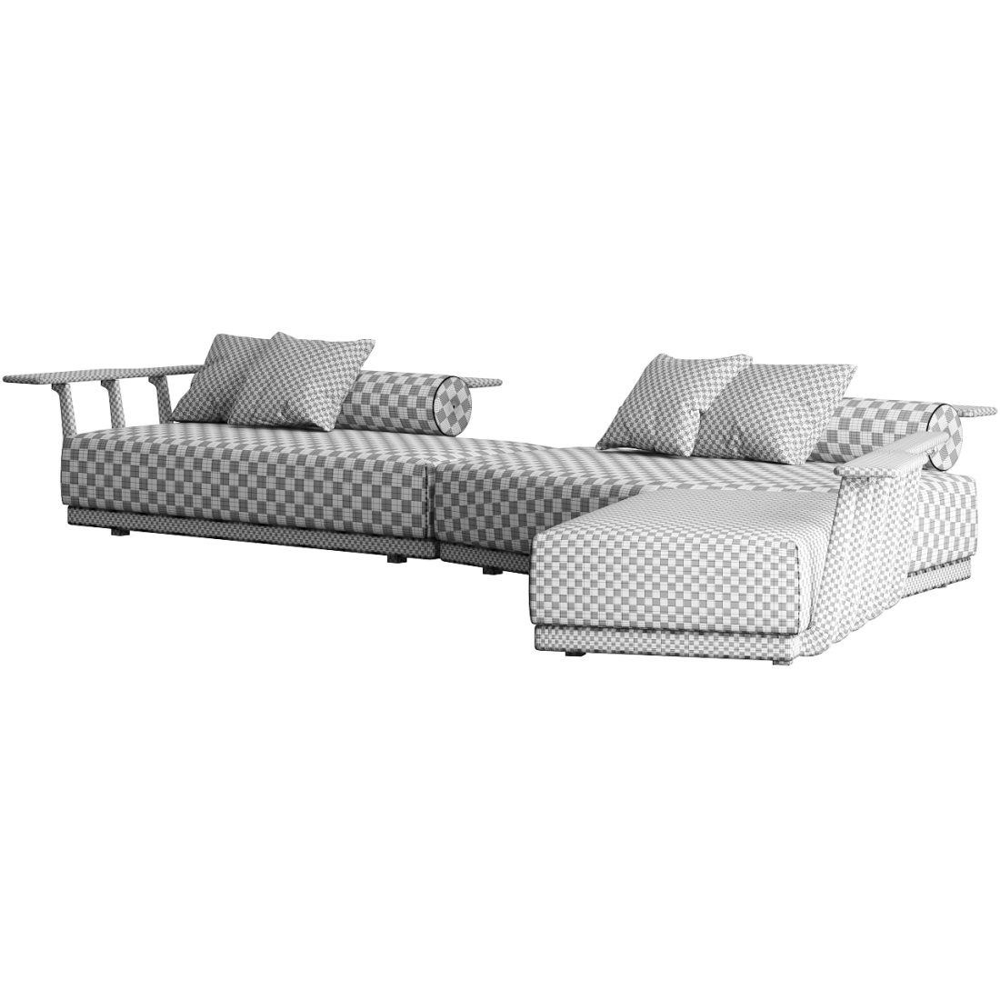 Sunset Platform Sofa By Exteta 3D Model for Corona | CGMood