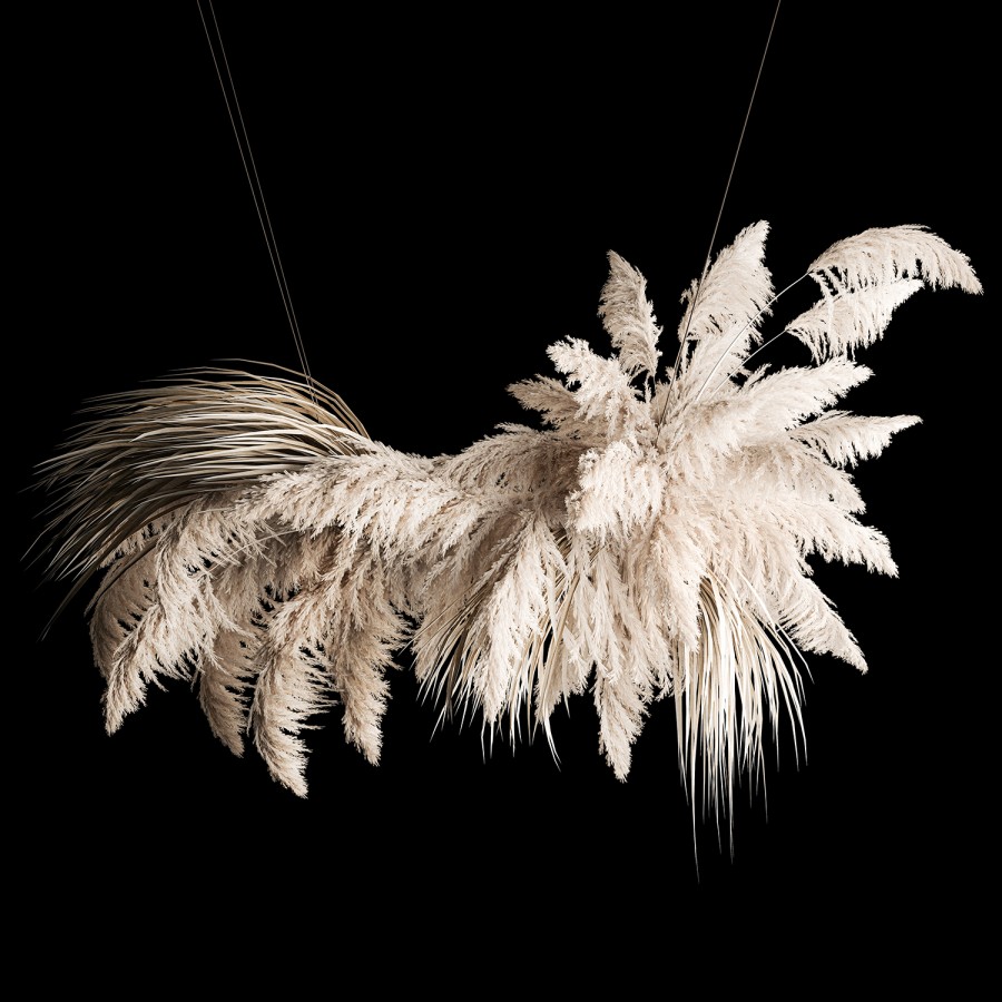 Hanging Reeds Hanging Bouquet Of Dry Reeds For Decoration - 3D Model for VRay