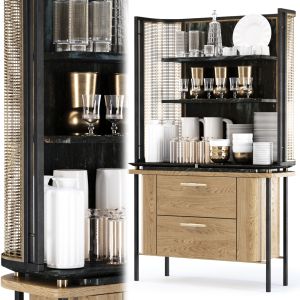 Katty Modern Sideboard With Dishes By Bpoint
