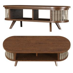 Noa Wooden Rattan Coffee Table Nr01 By Bpoint