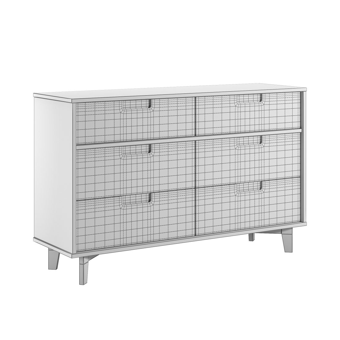 Mercury Row Helmick 6 Drawer 52 W - 3D Model for Corona Mercury Row Helmick 6 Drawer 52 W - 3D Model for Corona