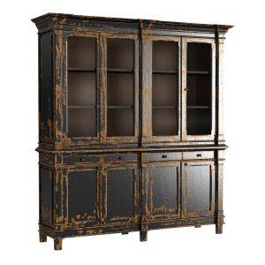 Marjorie Distressed Black Cabinet By Fourhands