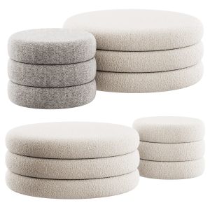 Boucle Fiel Ottomans By Style In Form