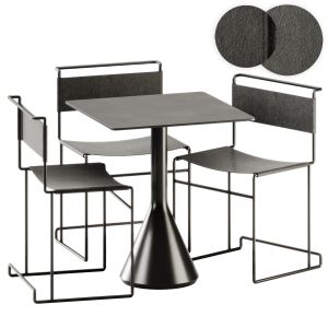 Palissade Cone Table By Hay And Linear Chair Vinta